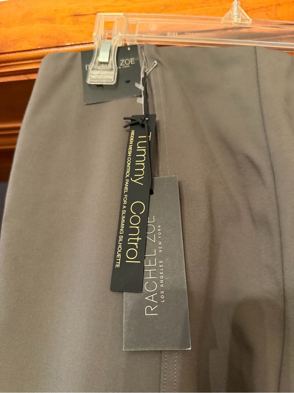 NWT Rachel Zoe Taupe Tummy Control Slimming Pants Size 8 - Picture 7 of 17